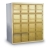 Rear Loading Solid Brass Mailboxes, 16 Door, Private Use